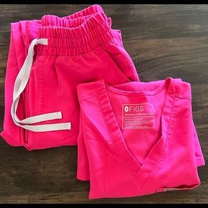 Shocking pink FIGS set